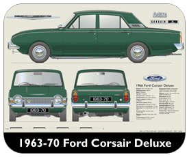 Ford Corsair Deluxe 1963-70 Place Mat, Small